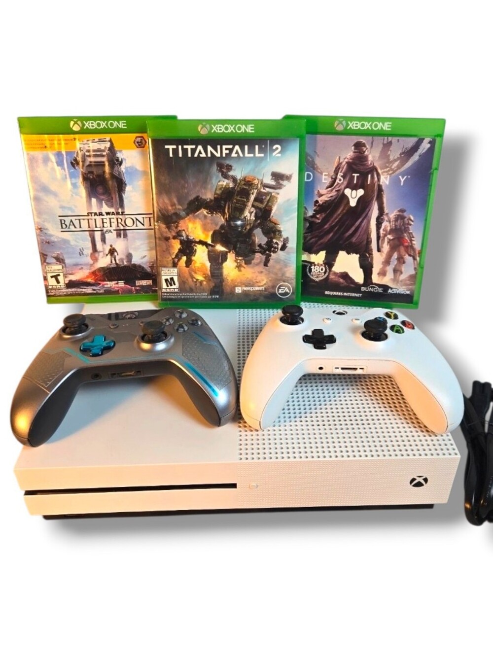 Xbox One S 500GB Bundle Halo 5 Ltd Ed Master Chief 2 Controller 3 Xbox One Games